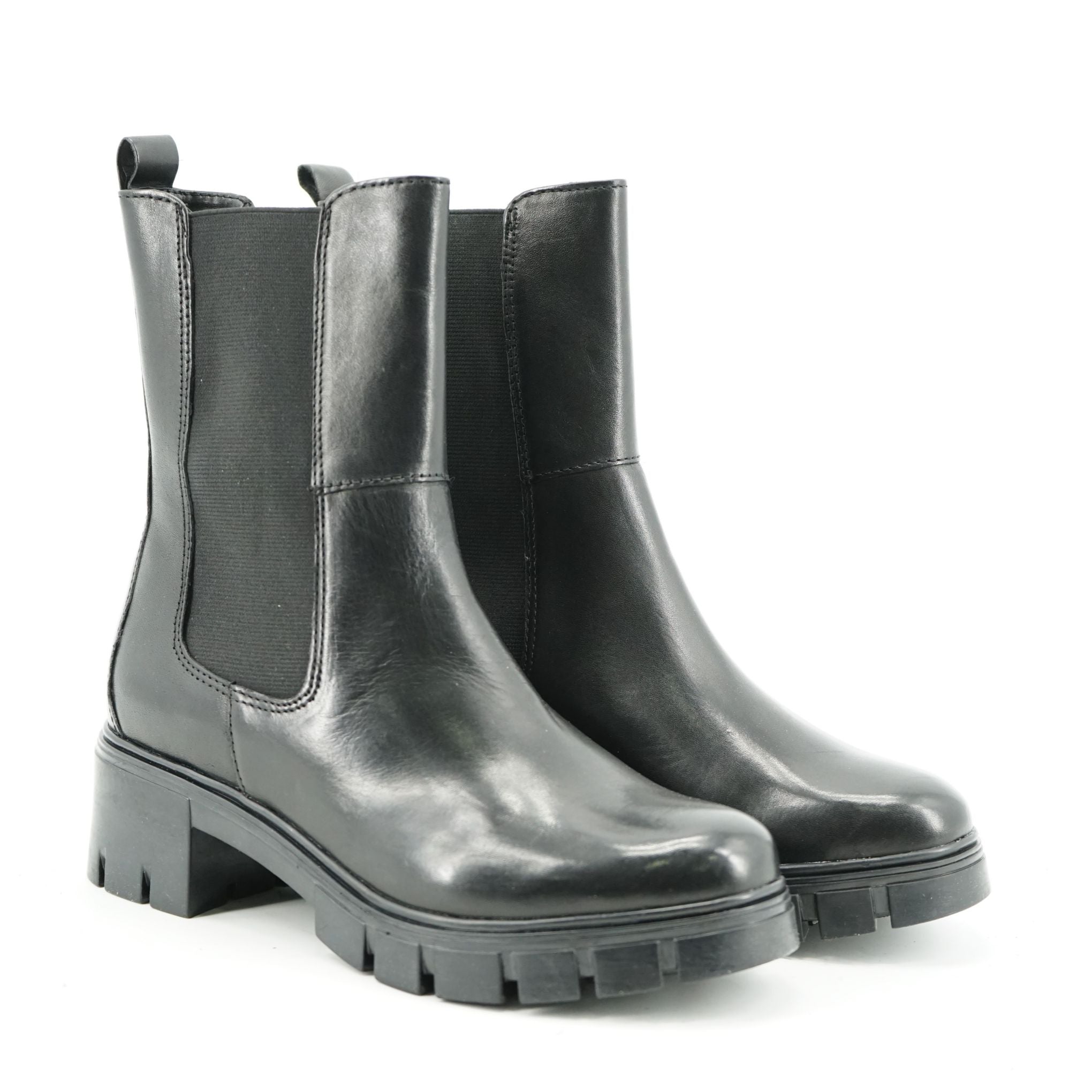 Anfibi/Stivaletti Chelsea boots con platform in pelle: VB08-3202