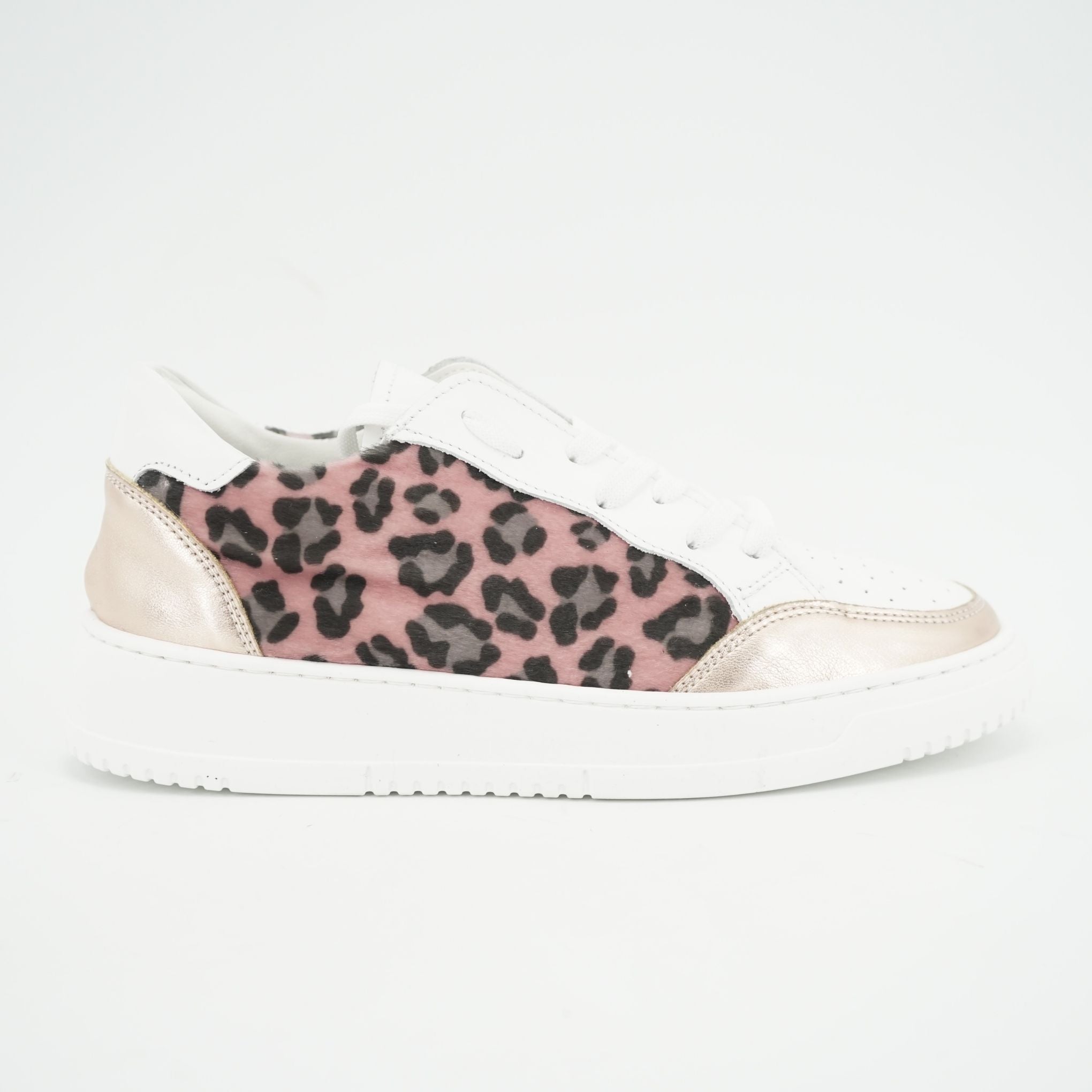 Sneakers stringate a fantasia maculato in pelle: SN 04 MACULATO