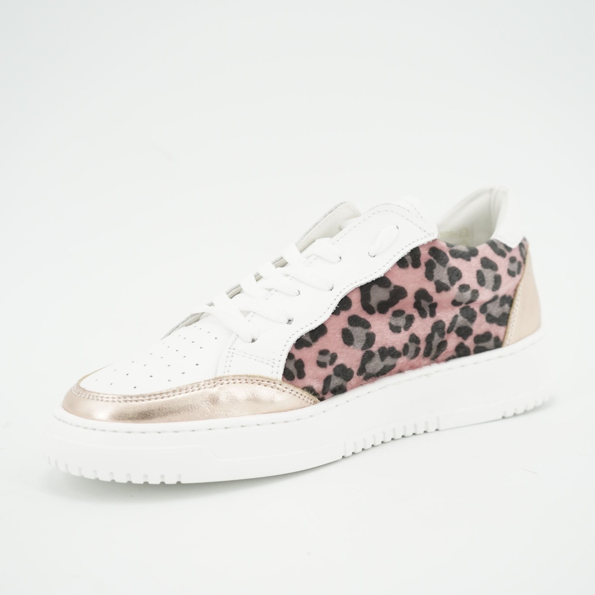 Sneakers stringate a fantasia maculato in pelle: SN 04 MACULATO